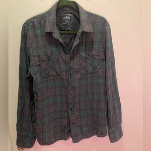 Green Vans Classics flannel